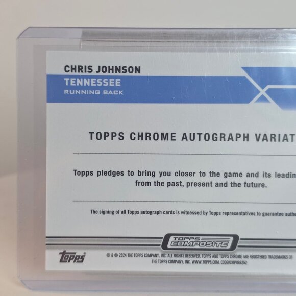 Chris Johnson Topps Chrome Certified Autograph Variation 111/199 Tennessee Titan - Picture 7 of 10